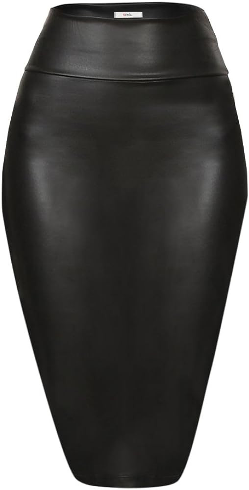 Faux Leather Skirts for Women High Waisted Pencil Skirts in Multiple Colors Stylish & Versatile | Amazon (US)
