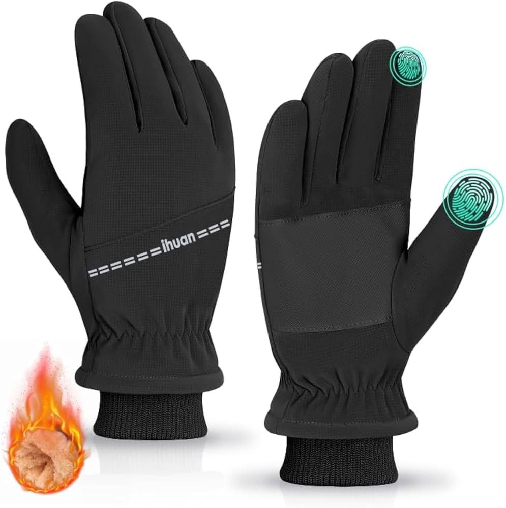 ihuan Winter Gloves for Men Women - Cold Weather Gloves for Running Cycling, Waterproof Snow Warm... | Amazon (US)