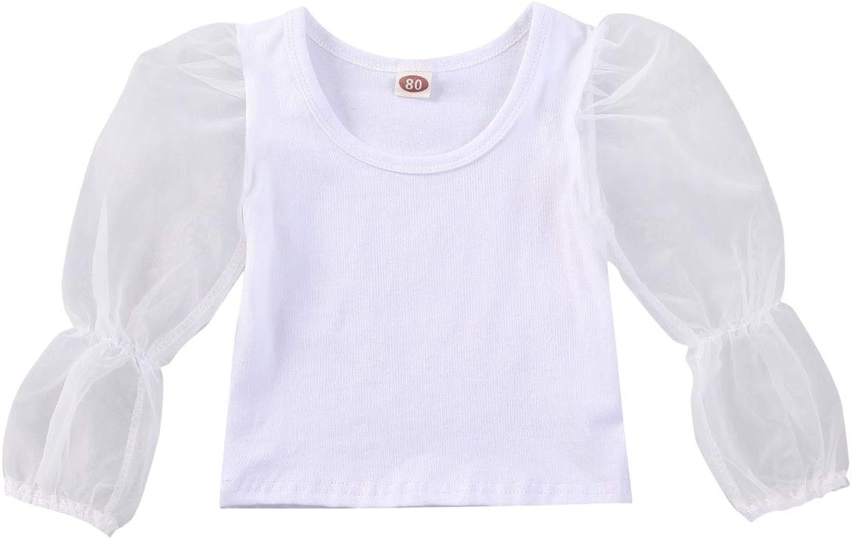 Toddler Kids Baby Girl Fashion Clothes Tulle Puff Long Sleeve T Shirt Blouse Top Spring Summer Ou... | Amazon (US)