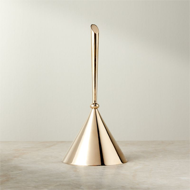 Modern Brass Dinner Bell | CB2 | CB2