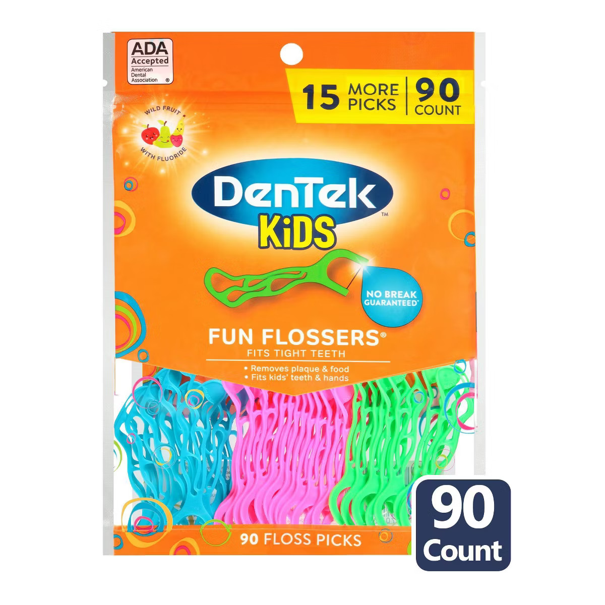DenTek Kids Fun Flossers Floss Picks for Kids - 90ct | Target