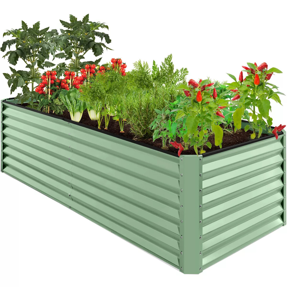 Best Choice Products 8x4x2ft Outdoor Metal Raised Garden Bed, Planter Box for Vegetables, Flowers... | Target
