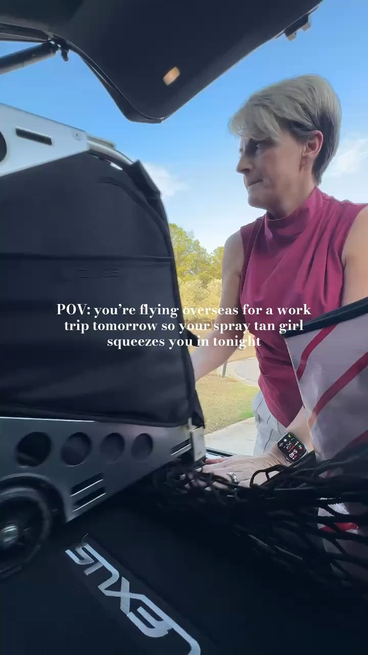 POV: you’re flying overseas for a work trip tomorrow so your spray tan girl squeezes you in tonight ✈️

Sometimes the schedule is tight, but making clients feel confident and ready for their trip is always worth it. Sharing the spray tan tools and products I used for this below.

#spraytanartist #mobilespraytan #spraytanlife #sunlesstanning #beautyprofessional #travelready #ltkcreator #ltkit #LTKbeauty