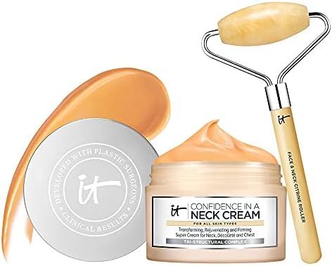 IT Cosmetics Smooth & Tighten Skincare Set - Includes Confidence in a Neck Cream (2.6 oz) + Heavenly | Amazon (US)