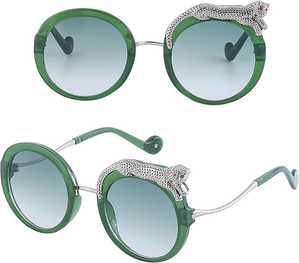 Fashion Full Frame Round Sunglasses with Metal Decoration | Amazon (US)