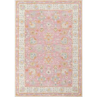 Anatolia Pink 9 ft. x 12 ft. Machine Made Oriental Blended Yarn Rectangle Area Rug | The Home Depot