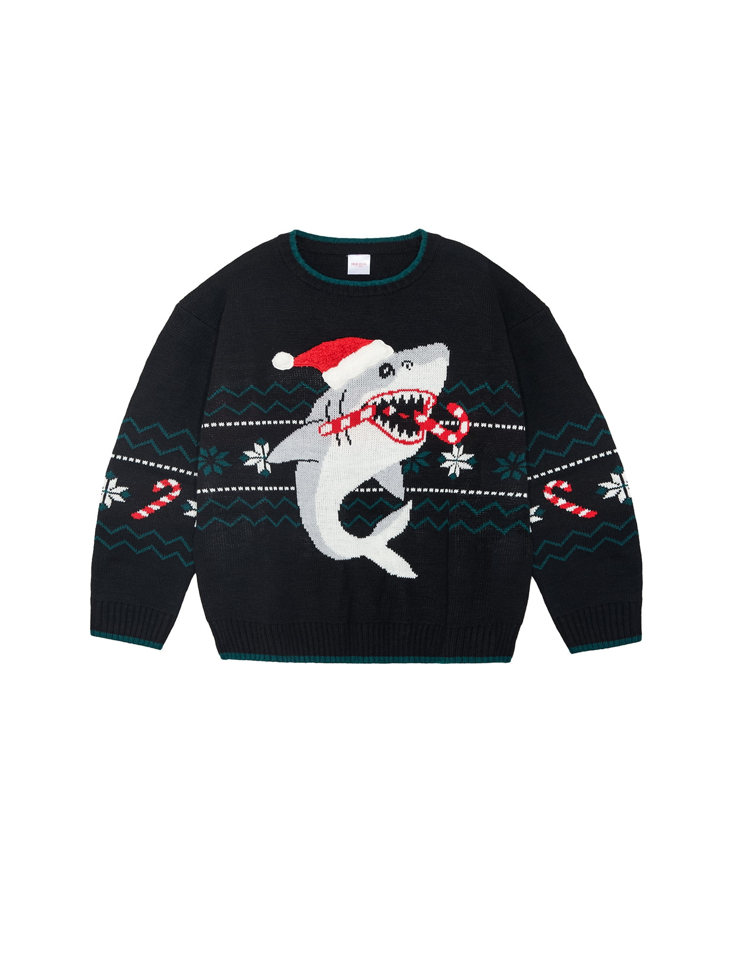 Holiday Time Toddler Boys Christmas Shark Sweater, Sizes 12M-5T | Walmart (US)
