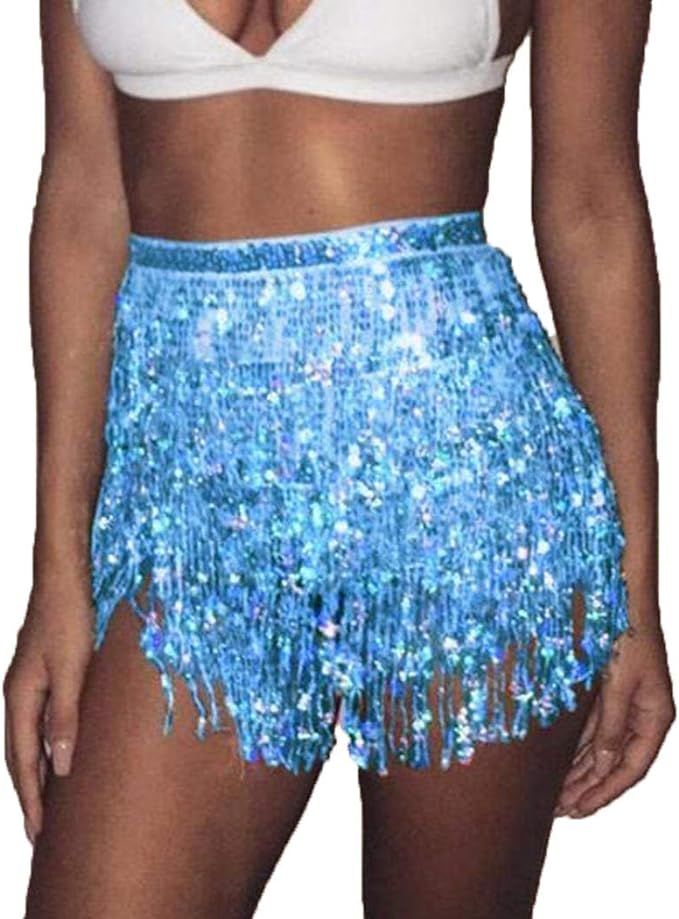 Zoestar Boho Sequin Tassel Hip Scarf Multilayer Belly Dance Belt Dance Performance Skirt for Wome... | Amazon (US)