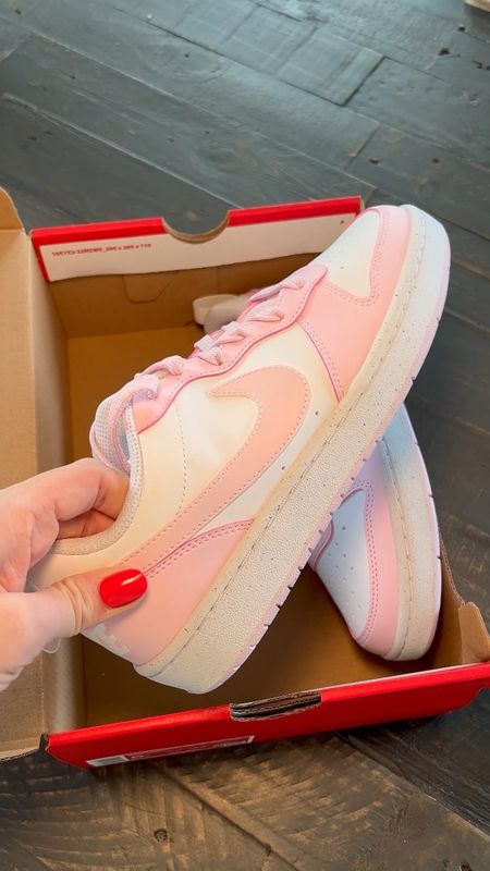The cutest pink sneaks from @nike 💕

These are BIG KIDS Sizing. I am a 7 in women’s shoes so did a 5.5 in these. 

Size down 1.5 sizes from your normal adult size to find your size! 

Any questions send them over!

#LTKshoecrush #LTKSeasonal #LTKfindsunder100