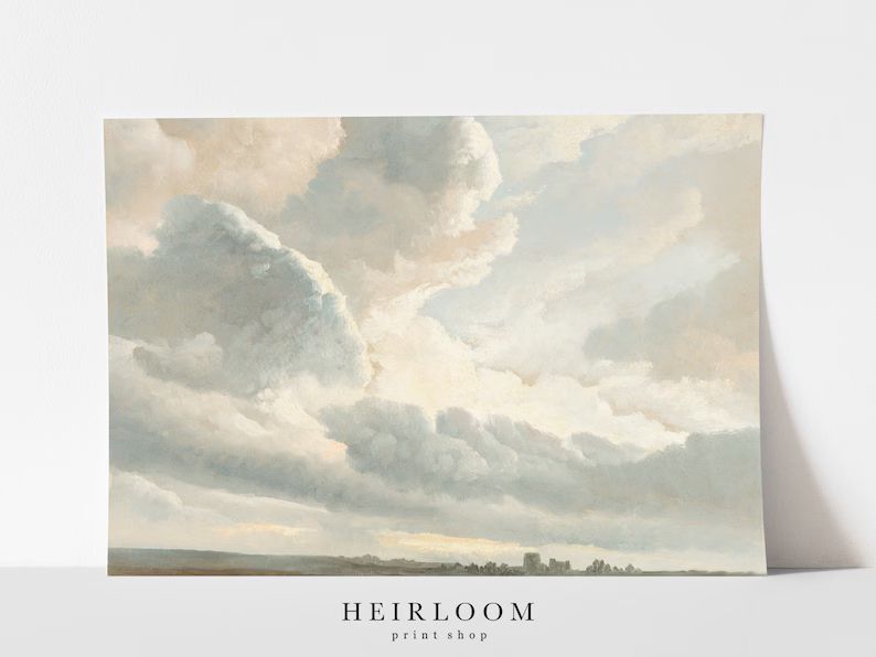 Cloud Painting  Antique Art  Nursery Prints  Heirloom ART | Etsy | Etsy (US)