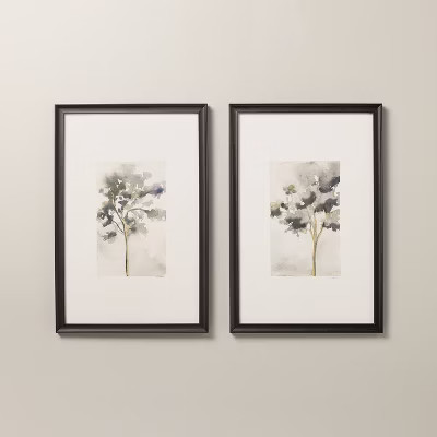 Set of 2 12"x18" Vertical Watercolor Tree Art - Hearth & Hand™ with Magnolia | Target