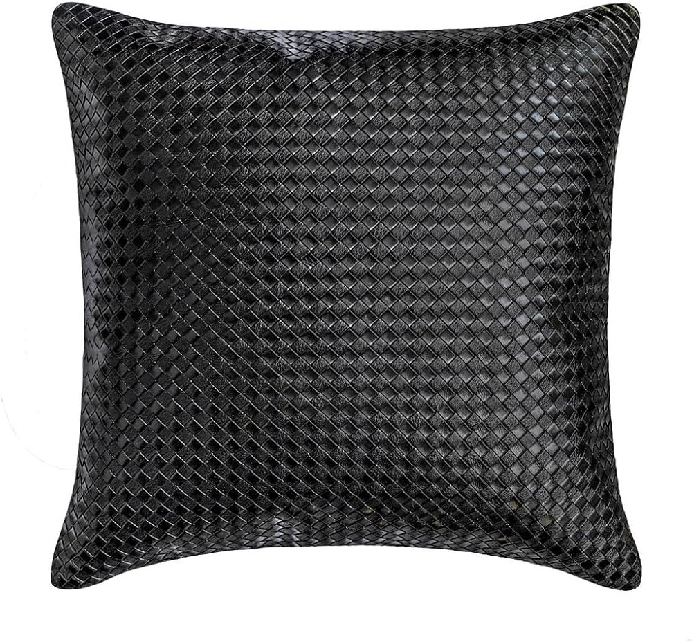 The HomeCentric Decorative Black 18"x18" (45x45 cm) Throw Pillows, Faux Leather Textured, Basket ... | Amazon (CA)
