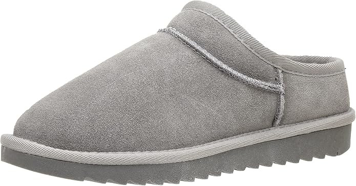 Amazon.com | CUSHIONAIRE Women's Hilo Faux Shearling Genuine Suede Cozy Mule Slippers +Memory Foa... | Amazon (US)