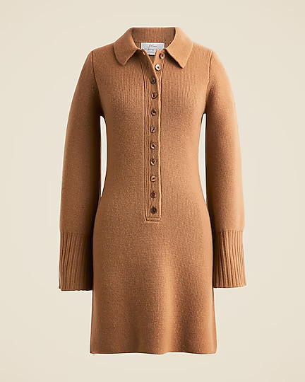Spring Street cashmere polo sweater-dress | J. Crew US