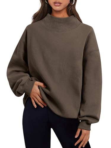 Trendy Queen Womens Oversized Sweatshirts Turtleneck Pullover Long Sleeve Hoodies Tops Fall Fashi... | Amazon (US)