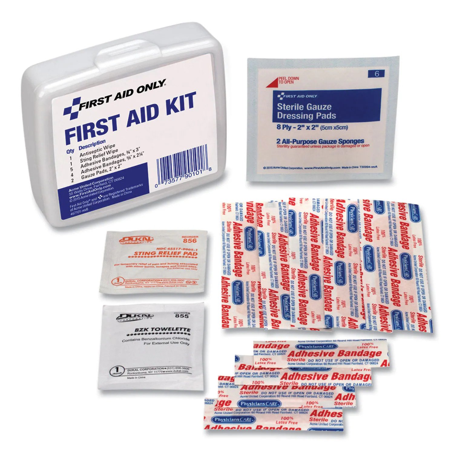First Aid Only First Aid On the Go Kit Mini 13 Pieces Plastic Case one_size | 90101-001 | Lowe's