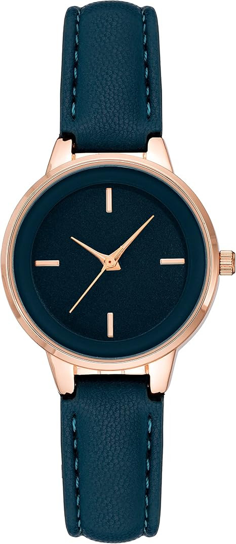 Amazon Essentials Women's Faux Leather Strap Watch | Amazon (US)