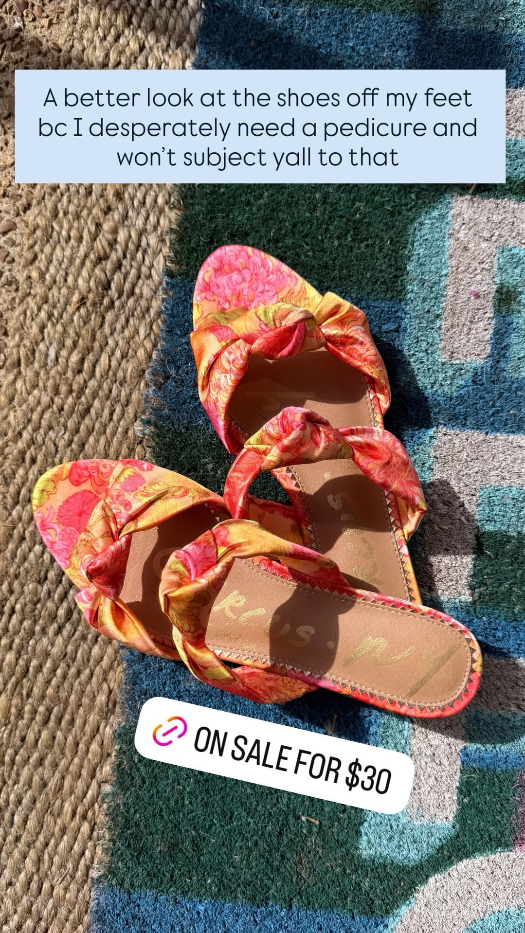 A better look at the shoes off my feet bc I desperately need a pedicure and won’t subject yall to that