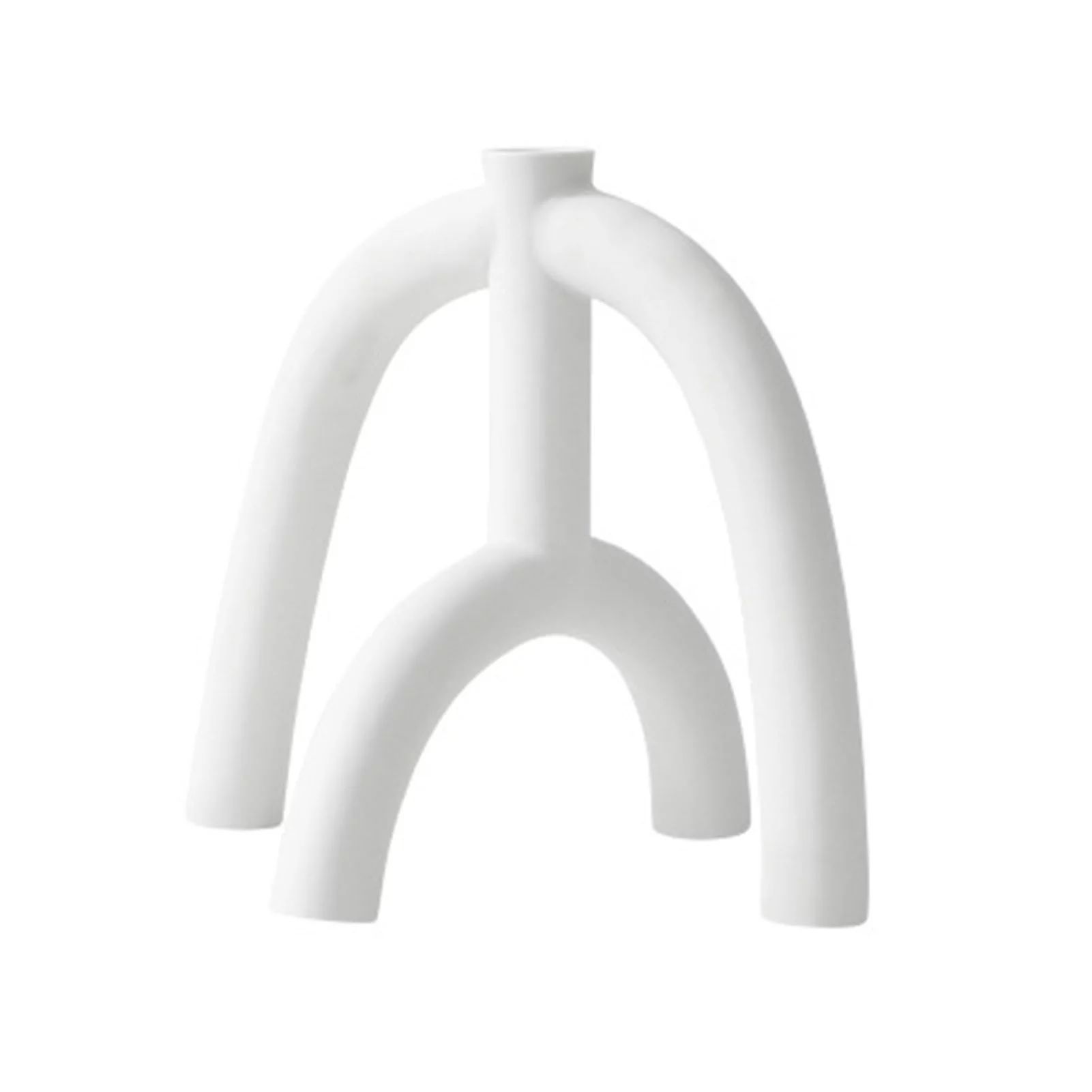 Candle Holder Stable Base Shatterproof Abstract Minimalism Nordic Style Decorative Ceramic Geomet... | Walmart (US)