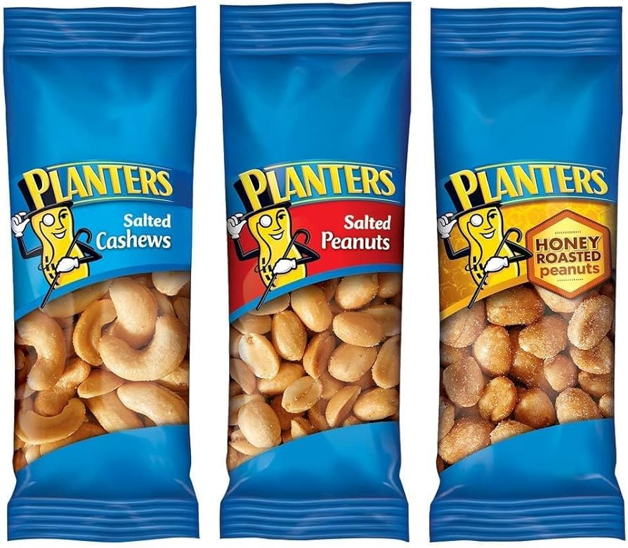PLANTERS Variety Pack, Salted Cashews, Salted Peanuts & Honey Roasted Peanuts, On-the-Go Nut Snac... | Amazon (US)