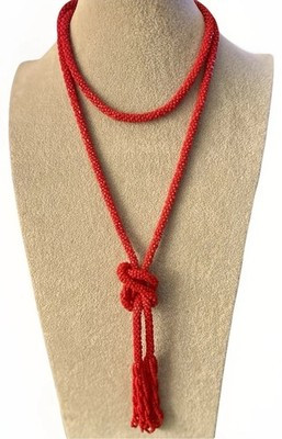 Vintage Flapper Style Peyote Stitch Beaded Necklace/Belt - 60 Versatile Inches! | eBay US