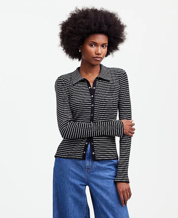 Snap-Front Cardigan Top | Madewell