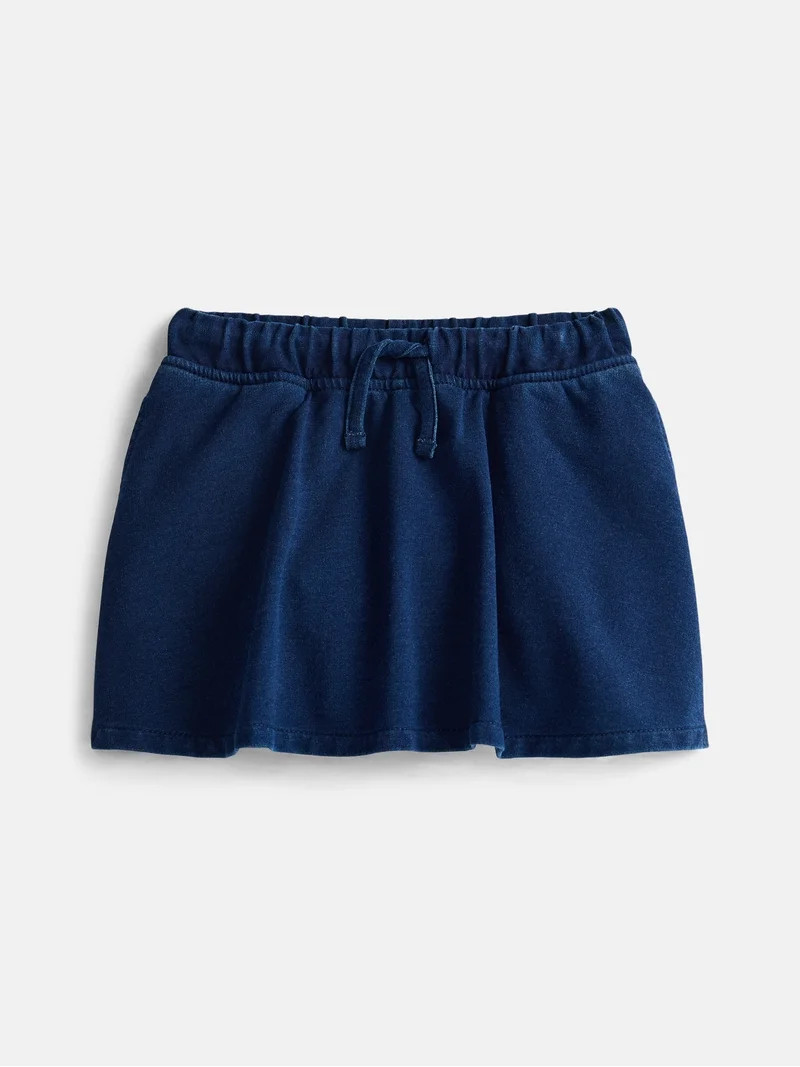 Wonder Nation Girls Knit Denim Skirt, Sizes 4-18 | Walmart (US)
