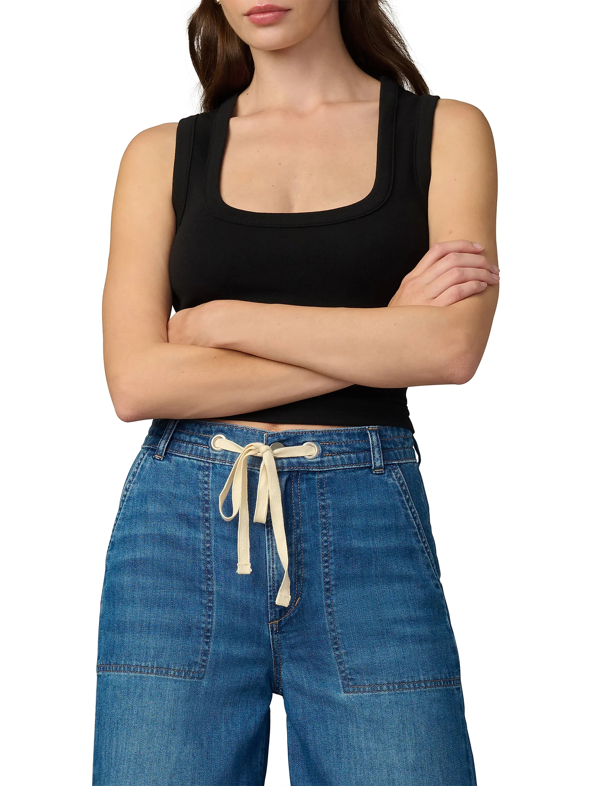 Joe's Jeans The U-Neck Cotton-Blend Tank | Saks Fifth Avenue | Saks Fifth Avenue