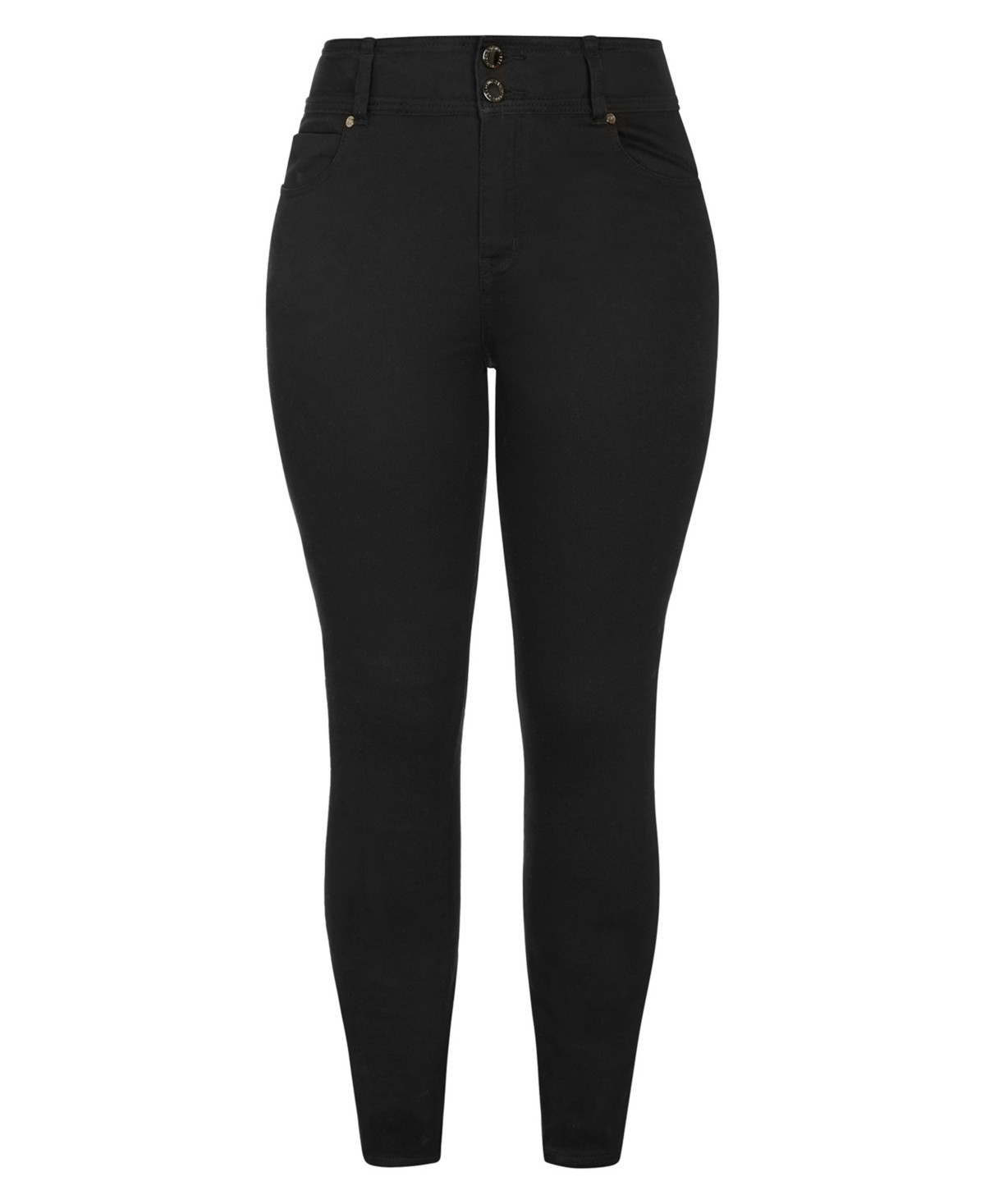 Plus Size Asha Regular High Rise Skinny Jean - Black | Macy's