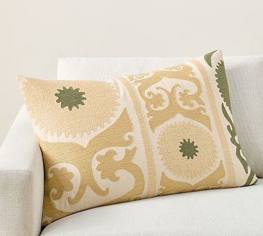 Oria Suzani Lumbar Pillow | Pottery Barn (US)