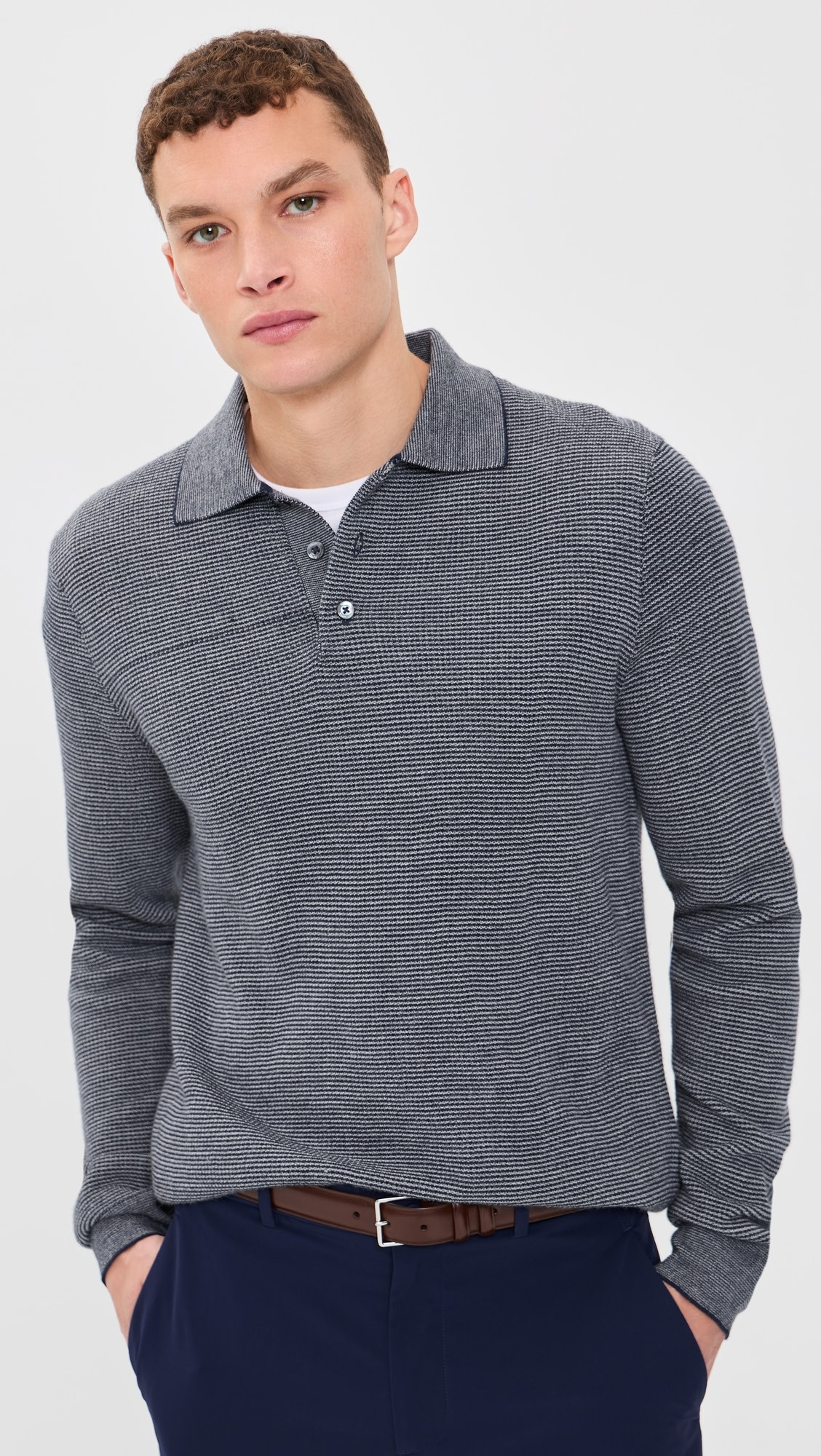 Merino Coolmax Striped Polo Sweater | Shopbop