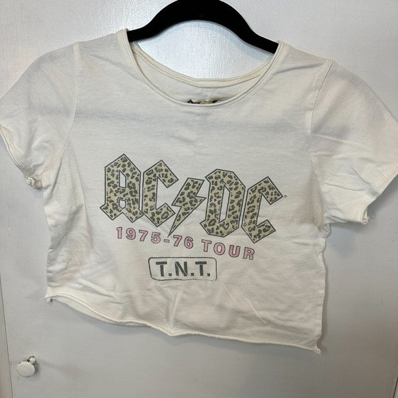 AC/DC cropped t shirt size small | Poshmark