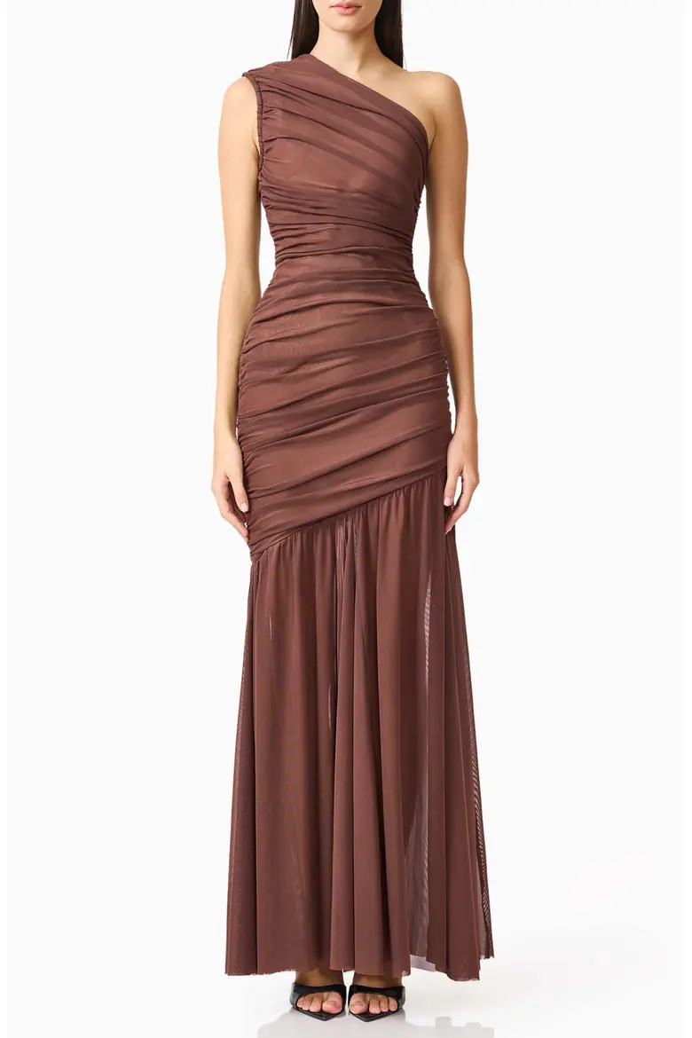 Vienna Ruched One-Shoulder Gown (Women) | Nordstrom | Nordstrom