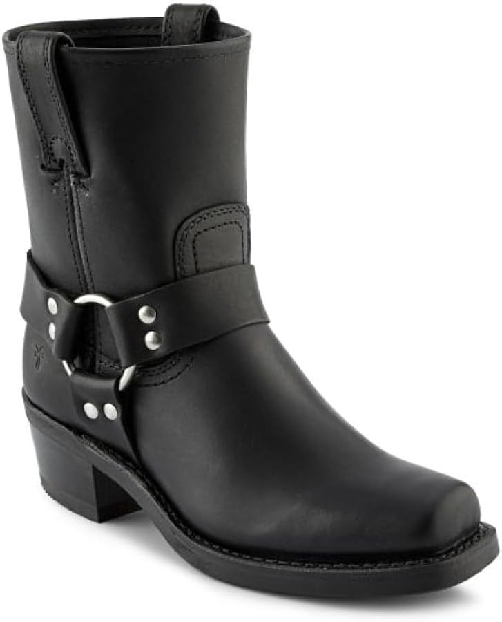 Frye Harness 8R Boots for Women Crafted from Washed and Oiled Italian Leather with Stacked Leathe... | Amazon (US)