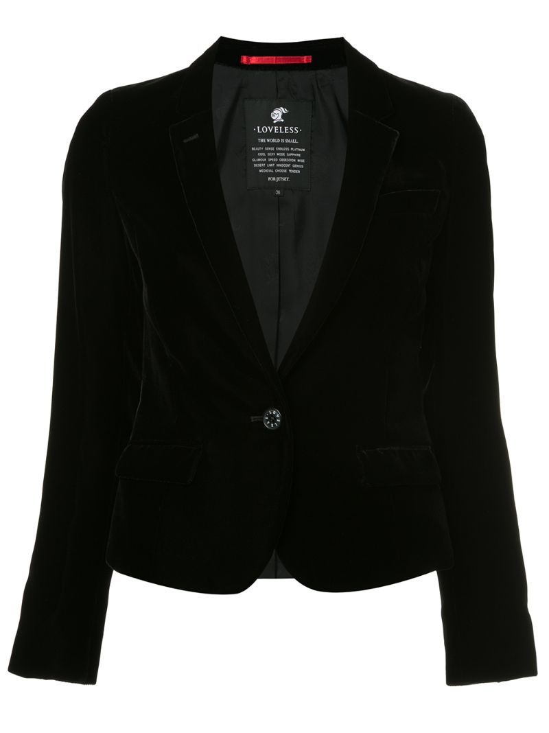 Loveless - velvet blazer - women - Rayon - 34, Black, Rayon | FarFetch US