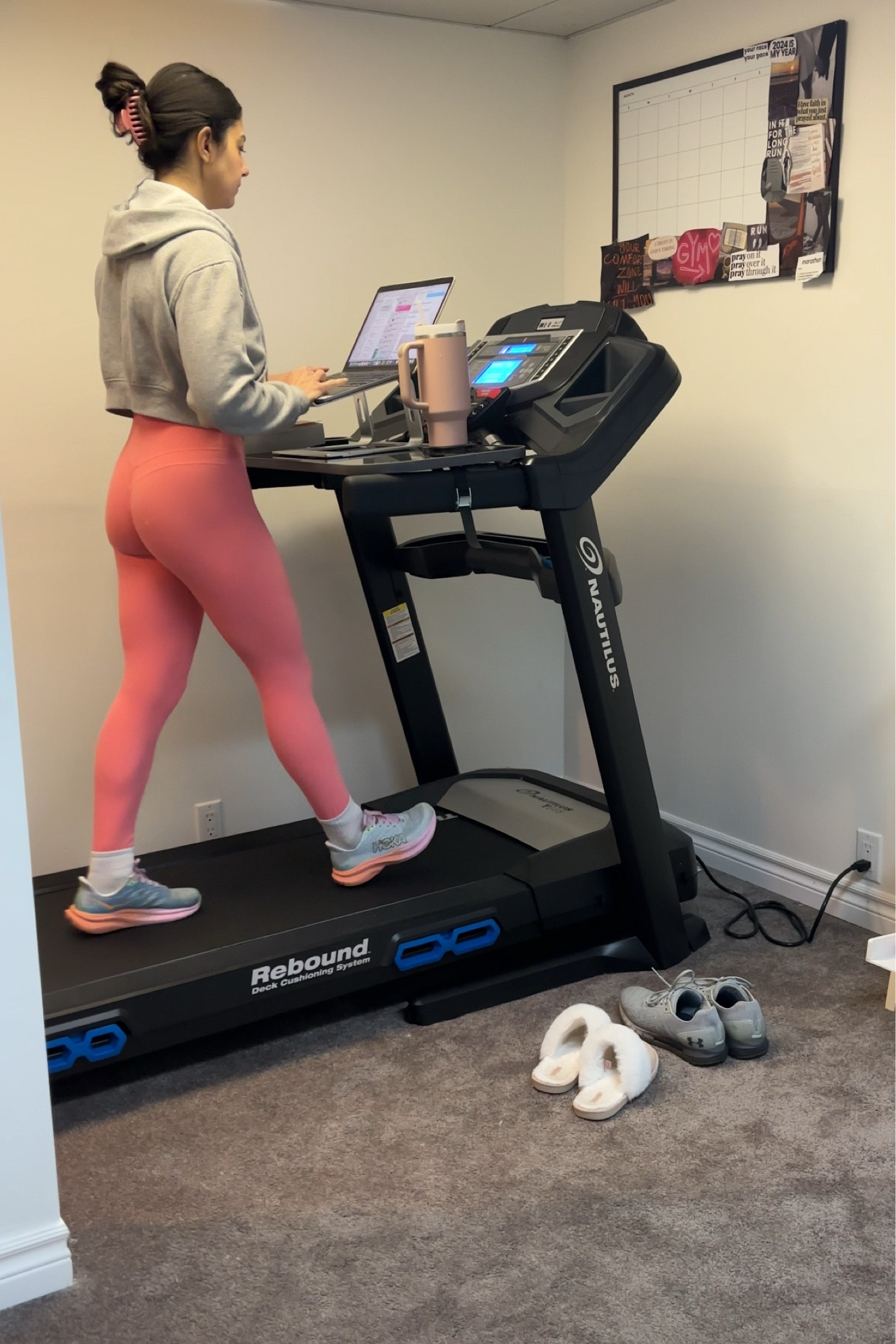 Day 16! We are starting our day with some work & walking! Been a while since I’ve done this since all my steps have been outside but I missed my treadmill! 💗 

Amazon sportsbra
Lulu sweater
Gymshark leggings
Hoka sneakers

#LTKfitness #LTKcanada #LTKstyletip
