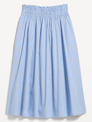 Smocked-Waist Midi Skirt | Old Navy (US)