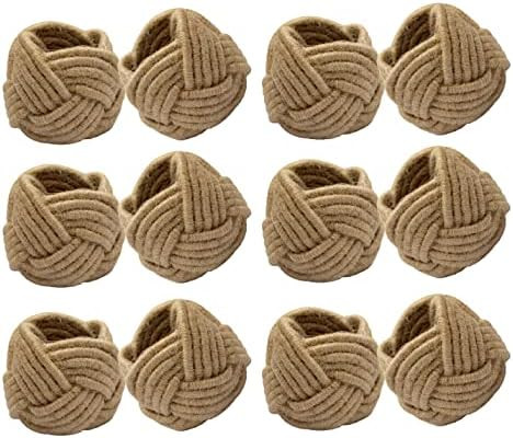 Amazon.com: COTTON CRAFT Jute Napkin Rings - Set of 12 - Handmade Burlap Rope Dining Table Napkin... | Amazon (US)