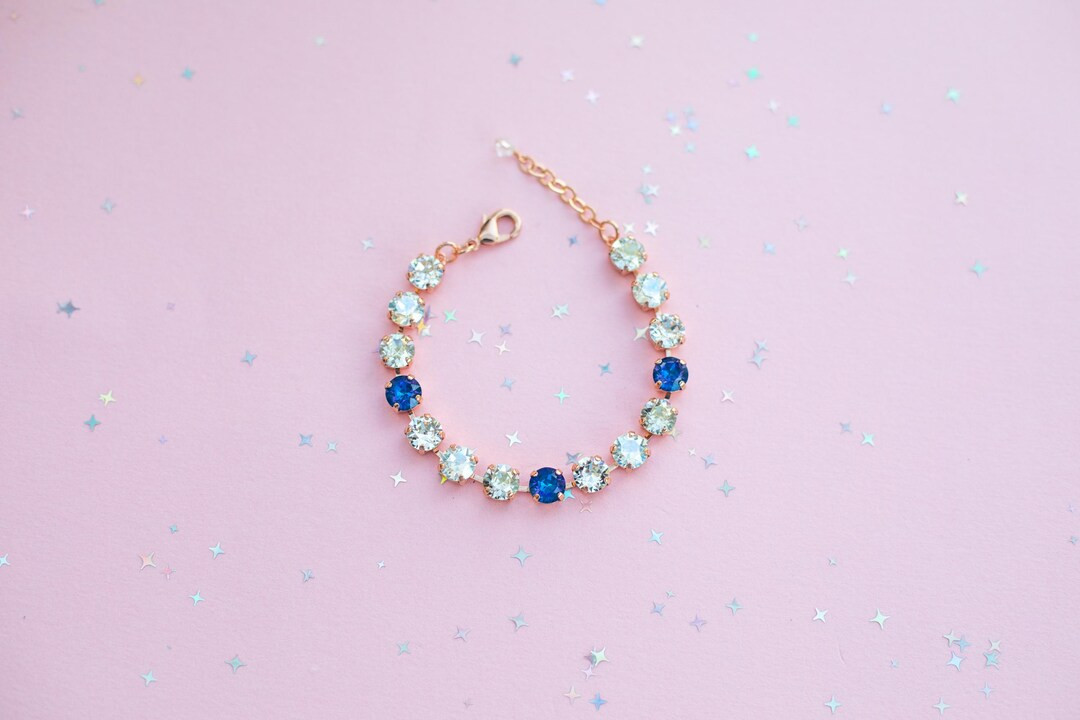 Midnight Run 8mm Crystal Bracelet- Choose Setting Color and Length - Etsy Dominican Republic | Etsy (US)