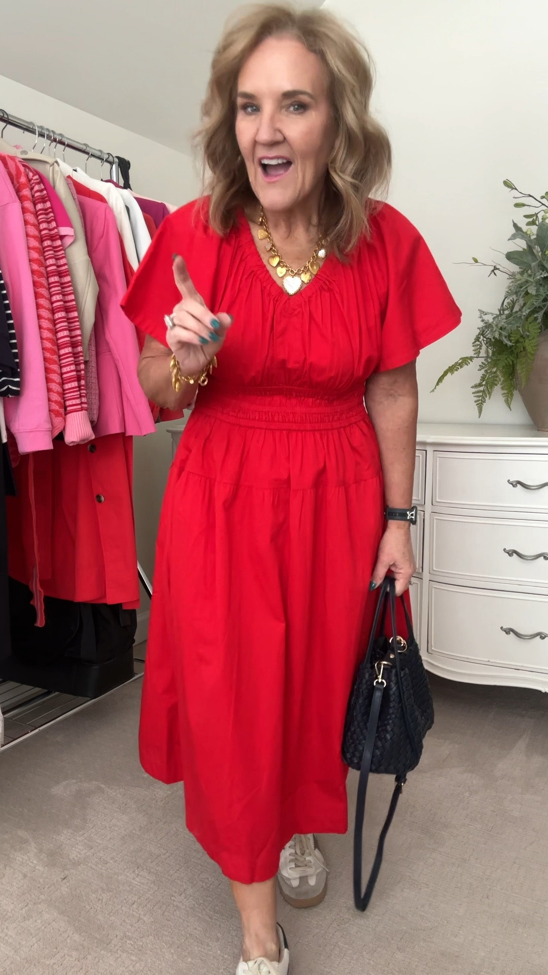 This dress in denim was a top seller last year. Now available in red or black. Not denim. It’s a cotton dress. I’m wearing a medium. 

Sneakers tts. 

Love this vegan bag. 

Walmart dress red dress vacation dress resort wear 

#LTKFindsUnder50 #LTKOver40 #LTKSaleAlert