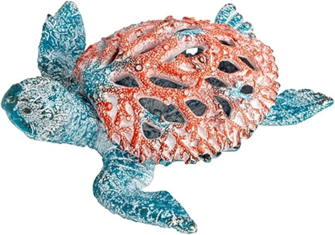 Corner Merchant Ocean Decor Colored Coral Reef Sea Turtle Nautical Home Decor Accents Coral Look Pol | Amazon (US)