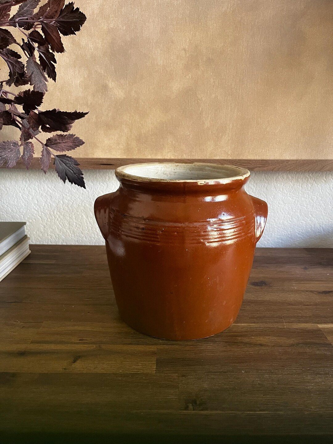 Antique French Confit Pot Brown - Etsy | Etsy (US)