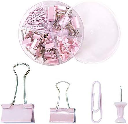 72 Pieces Office Supplies Set,Including 22 Binder Clips/30 Paperclips/20 Push Pins Thumb Tacks,Sc... | Amazon (UK)