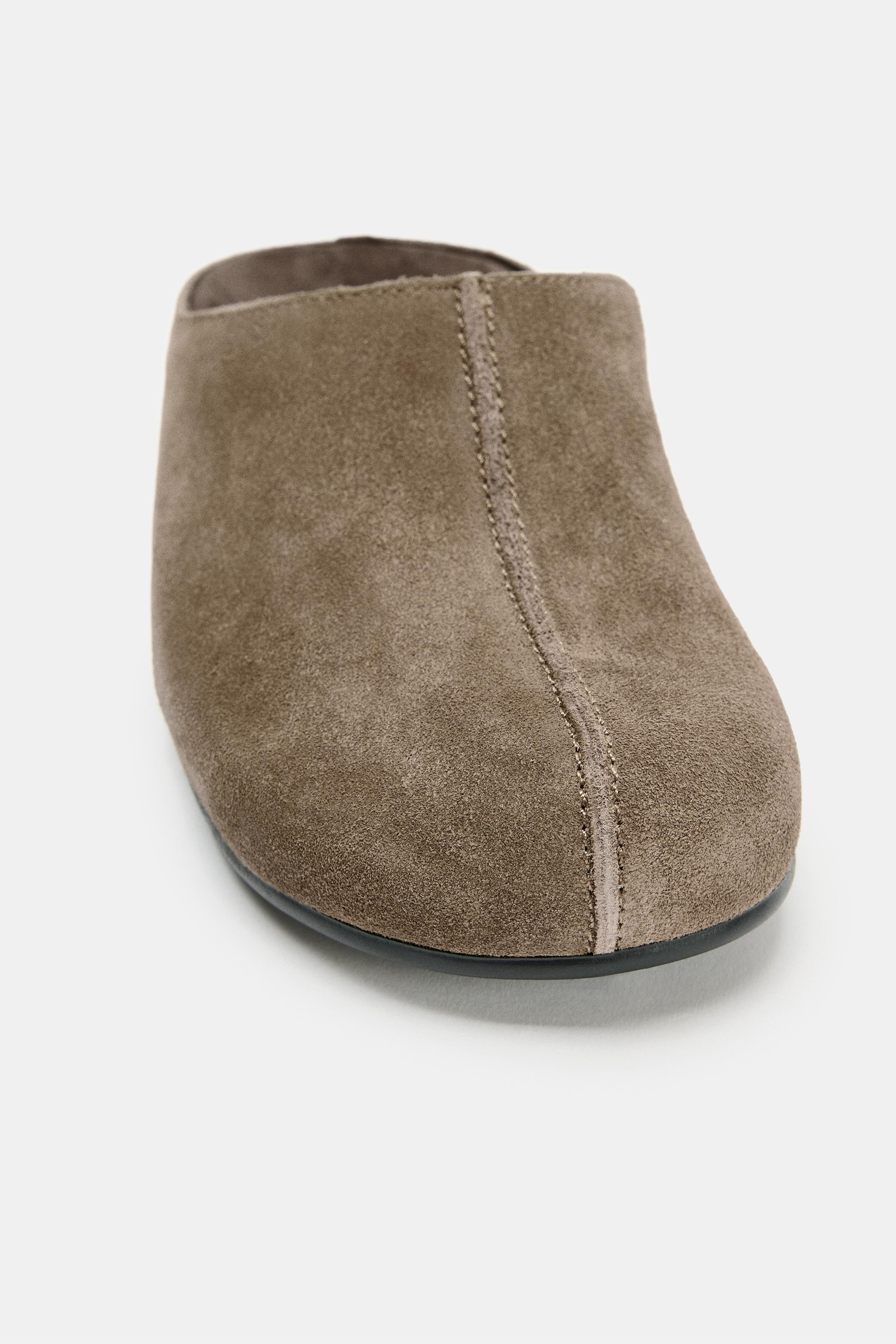 SPLIT SUEDE CLOGS | Zara UK