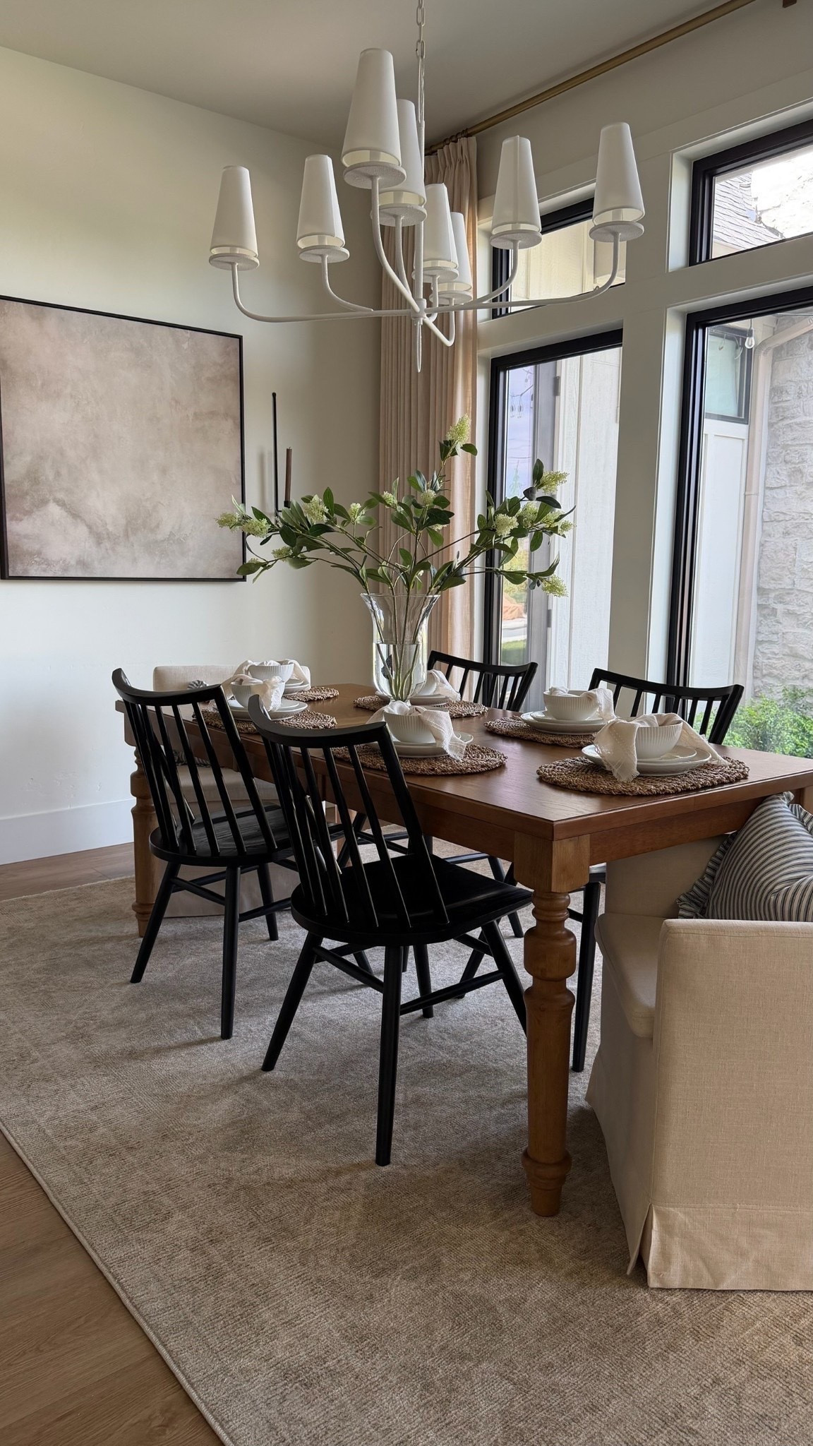 A light, airy, and affordable dining room for the spring and summer! All of these pieces are beautiful and truly elevate our space. And this rug has been a top favorite over the last month—it’s so much better in person, trust me!

#LTKHome
