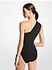 Stretch Crepe One-Shoulder Swimsuit | Michael Kors US