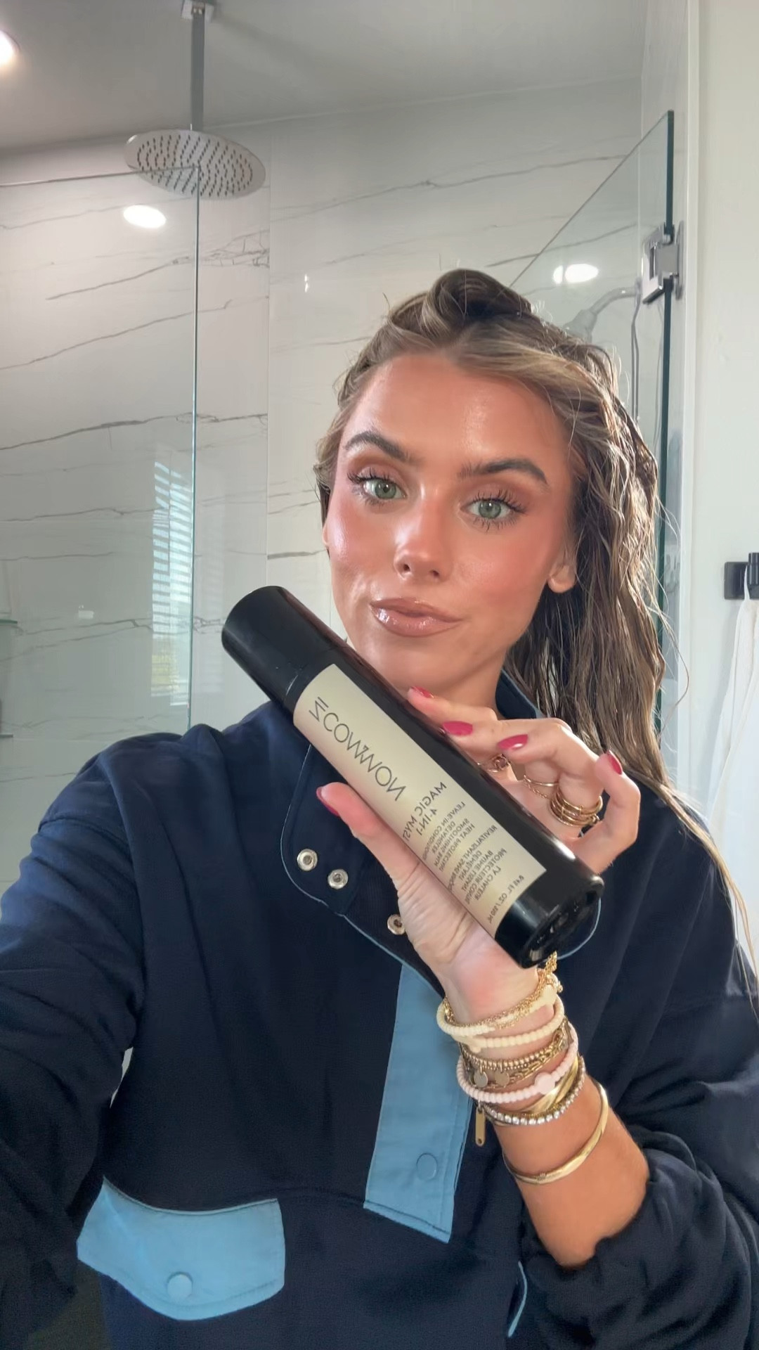 Code is SLOANE. Just a few spritzes on wet or dry hair act as: 

1) Leave-In Conditioner: Silk Protein + Avocado Oil repair weakened hair fibers from within, while a vitamin-rich infusion strengthens hair + mends split ends.

2) Detangler: Seals + smooths cuticles, allowing for snag-free combing + brushing.

3) Anti-Frizz Smoothing Balm: Hyaluronic Acid Time-Release Moisture Technology provides all-day hydration to calm frizz, static + flyaways, while locking in shape + shine.

4) Heat Protectant: Creates a protective barrier around the sealed cuticle to combat damage caused by heat styling, harmful UVA/UVB rays + high-mineral-content waters.

#LTKSaleAlert #LTKBeauty #LTKgrwm