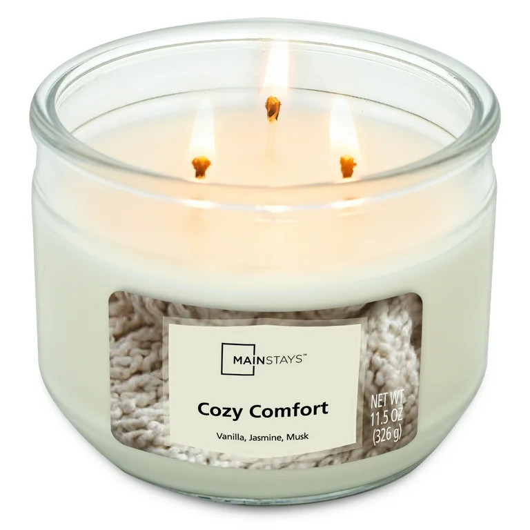 (3 pack) Mainstays Cozy Comfort Scented 3 Wick Candle, 11.5 oz. | Walmart (US)