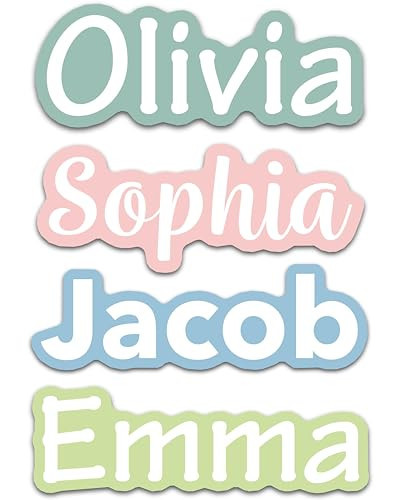 Custom Name Stickers for Water Bottles - Personalized Waterproof Vinyl Name Labels for Cups, Tumblers, Helmets, Laptop, Servers, Cars and Daycare (6 Stickers) | Amazon (US)