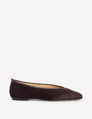 Nadia Chisel Toe Flats-Bitter Chocolate | Boden UK